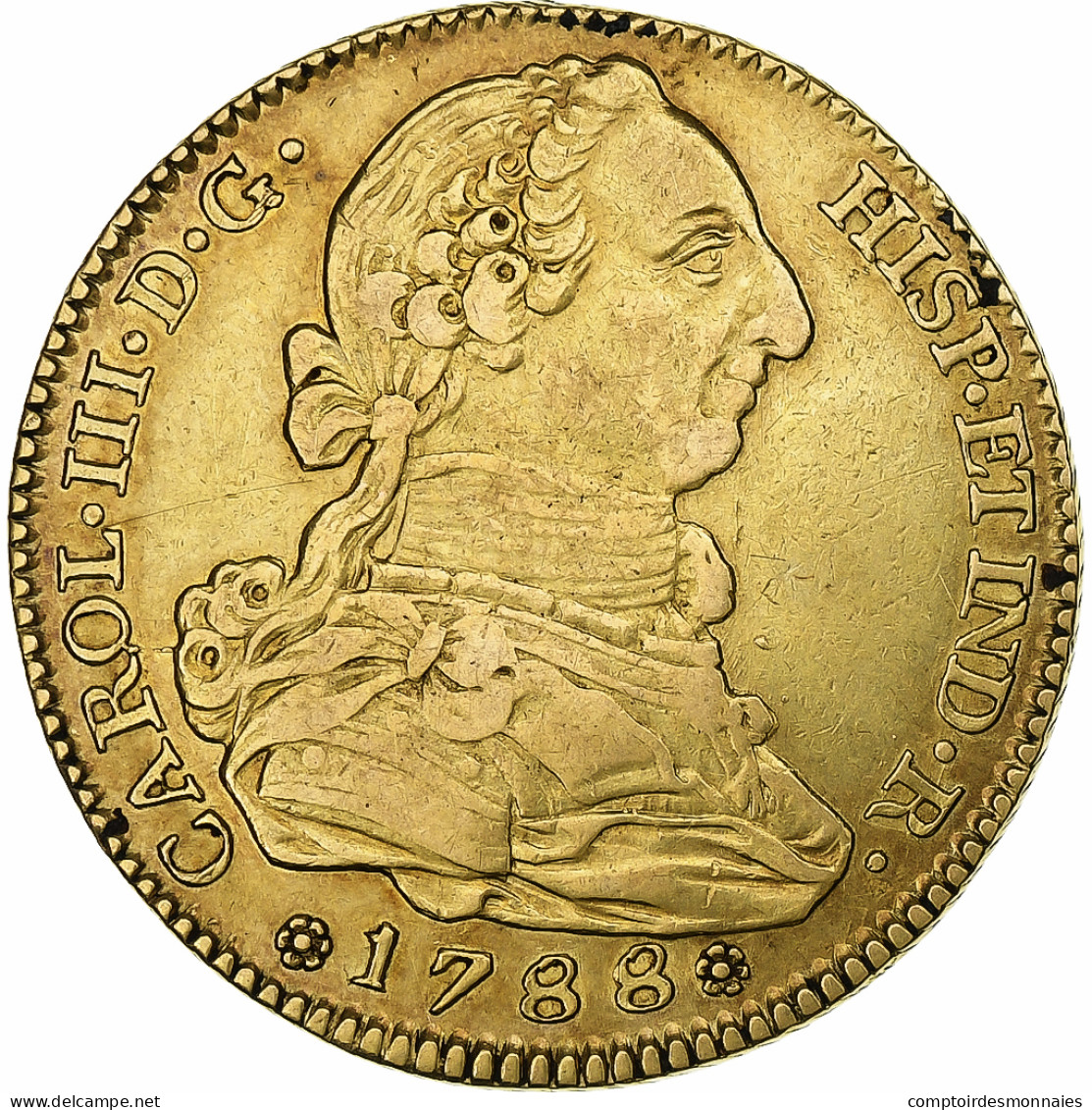 Espagne, Charles III, 4 Escudos, 1788, Madrid, Or, TTB, KM:418a - Eerste Muntslagen