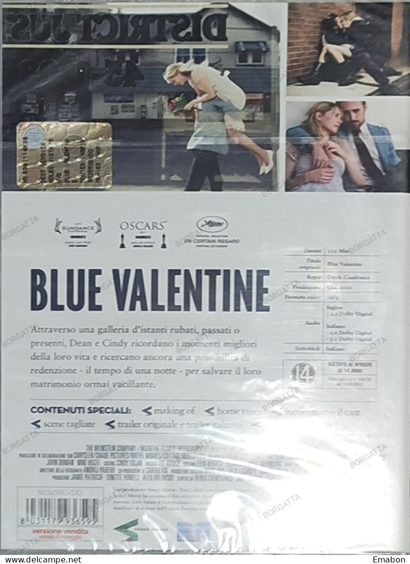 BORGATTA - DRAMMA -  Dvd " BLUE VALENTINE " RYAN GOSLING MICHELLE WILLIAMS, -  PAL 2 - SOUND -  Usato In Buono Stato - Drama