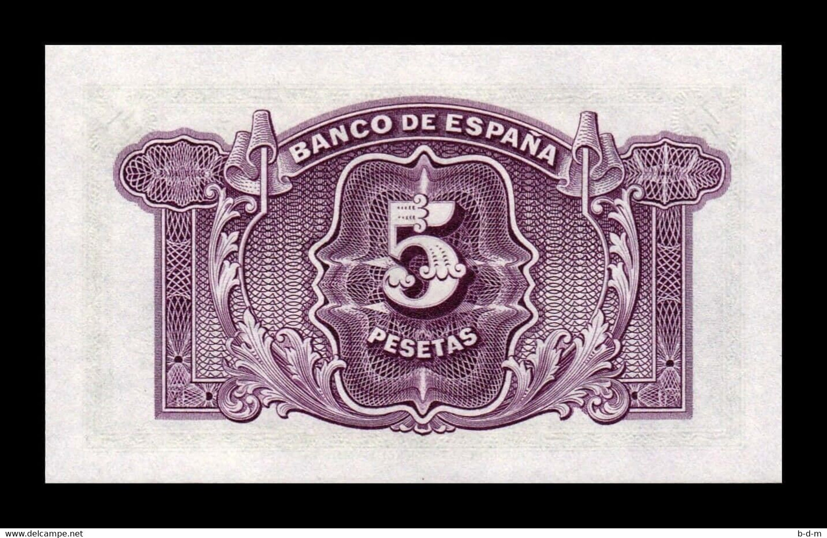 España Spain 5 Pesetas República 1935 Pick 85 Sc Unc - 5 Pesetas