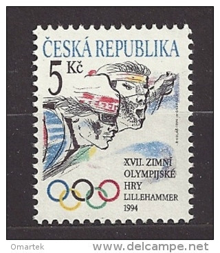 Czech Republic 1994 MNH ** Mi 34 Sc 2915 Olympische Winterspiele Lillehammer. Tschechische Republik - Ongebruikt