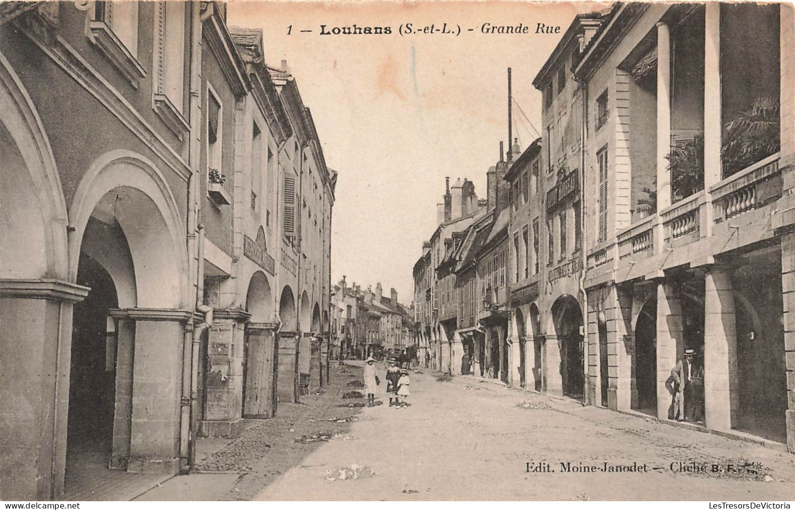 FRANCE - Louhans (S Et L) - Vue Générale Sur La Grande Rue - Grande Rue - Carte Postale Ancienne - Louhans