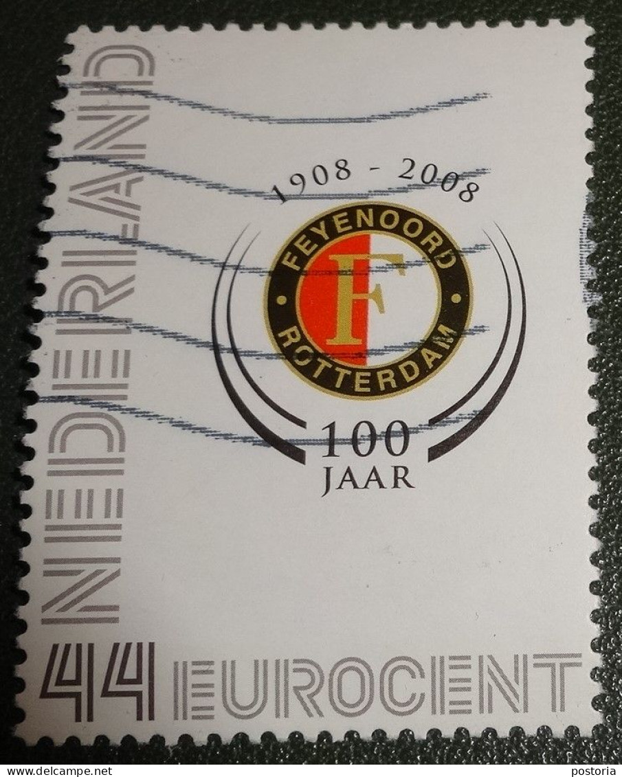 Nederland - NVPH - Uit  PP12 - 2008 - Persoonlijke Gebruikt - 100 Jaar Feyenoord - Logo - Wit - Timbres Personnalisés