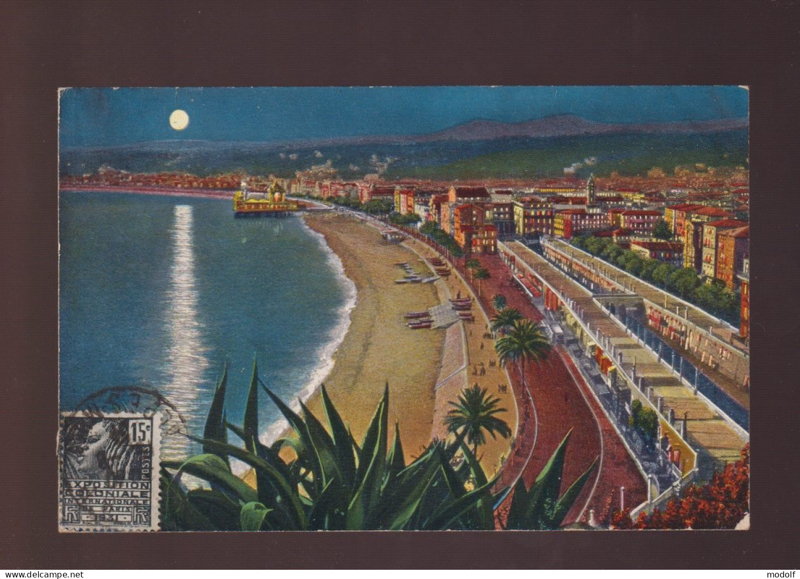 CPA - 06 - Nice - Effet De Nuit -Vue 9b - Colorisée - Circulée En 1931 - Nice La Nuit