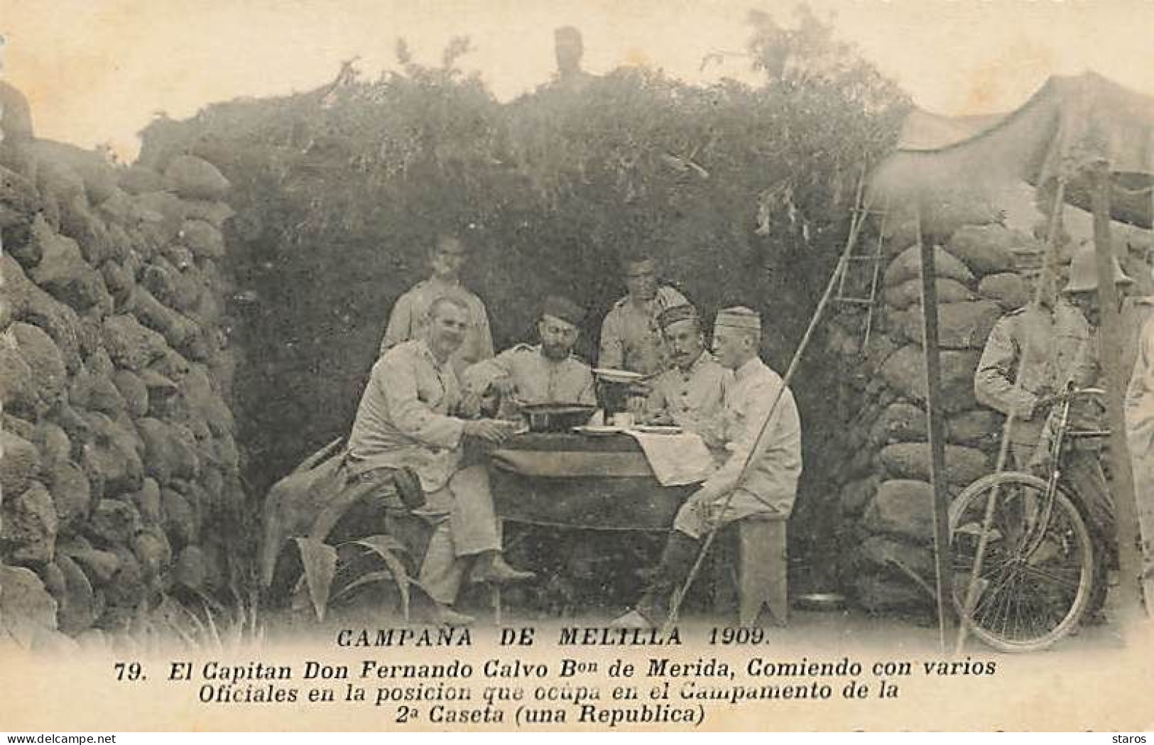 Espagne - Campana De MELILLA 1909 - El Capitan Don Fernando Calvo B. De Merida - Melilla