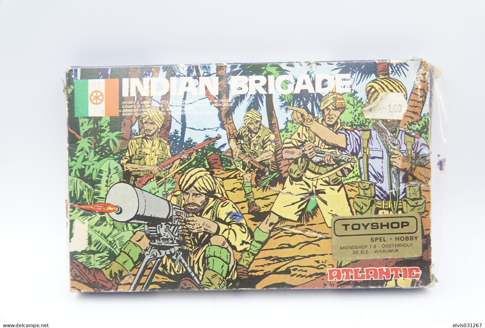 Atlantic INDIAN BRIGADE, Scale HO/OO, Vintage 47pc, Like Airfix - Figuren