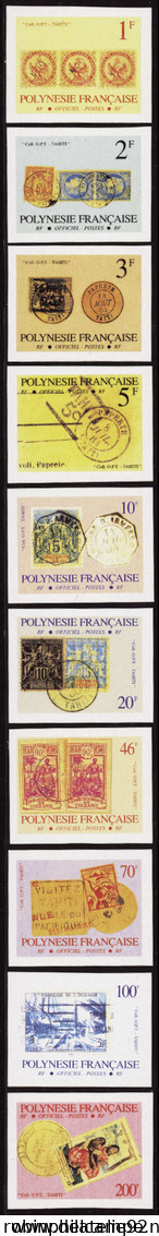 Polynésie Non Dentelés Services N°16 /25 10 Valeurs Qualité:** - Non Dentelés, épreuves & Variétés