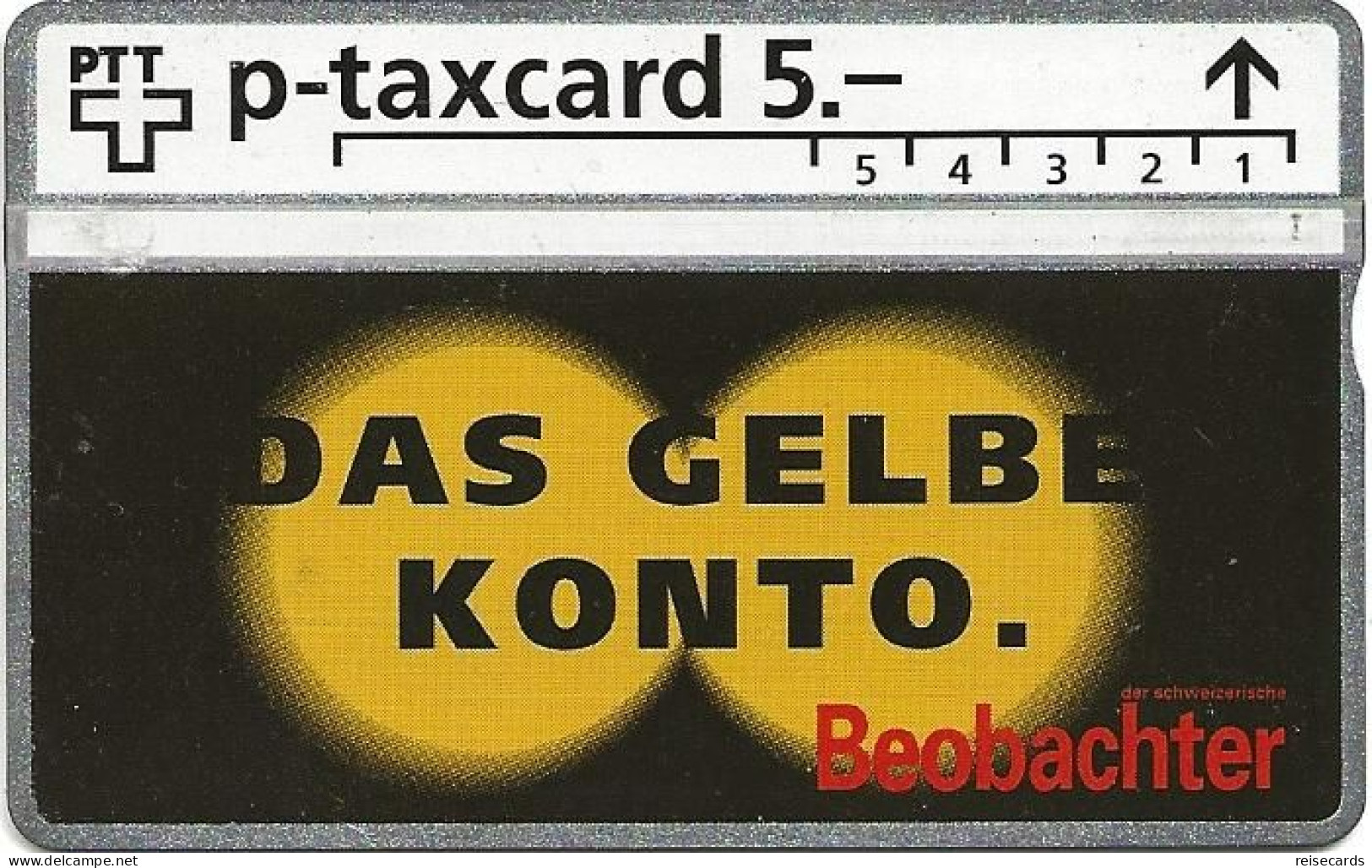 Switzerland: PTT W-4 406L GD PTT ZV Beobachter - Das Gelbe Konto - Svizzera