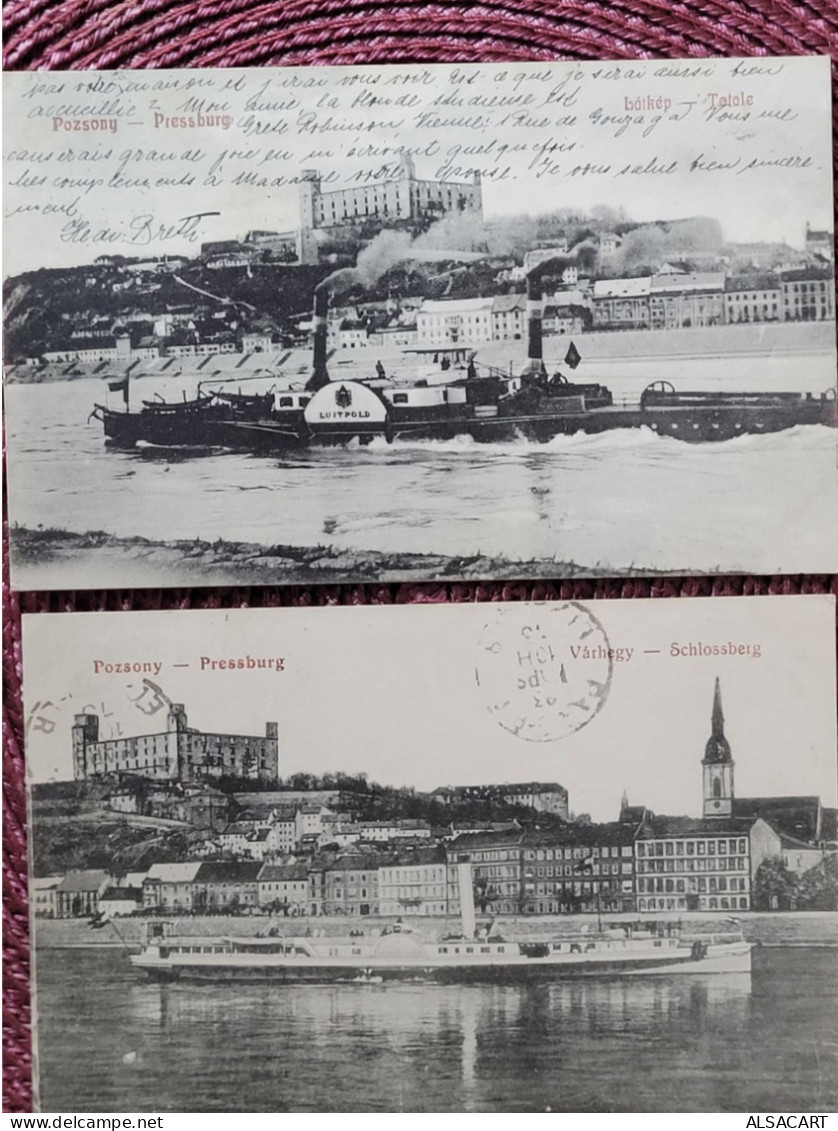 Pozsony , Pressburg , 2 Cartes , Bateau - Slovaquie