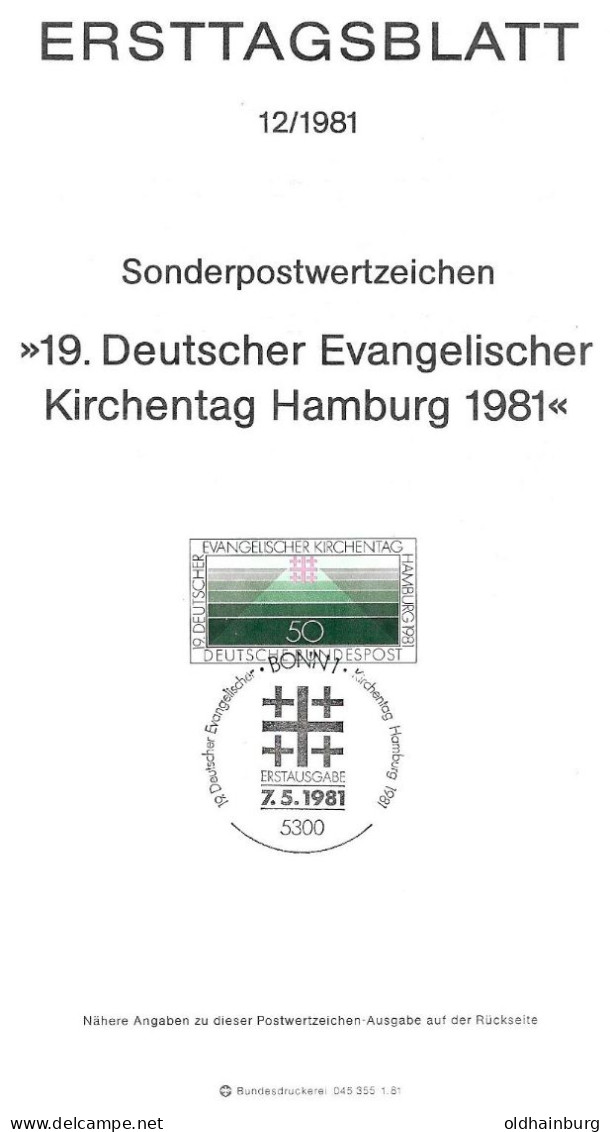 2003i: BRD- ETB 1981, 19. Evangelischer Kirchentag (Luther) - Cristianismo