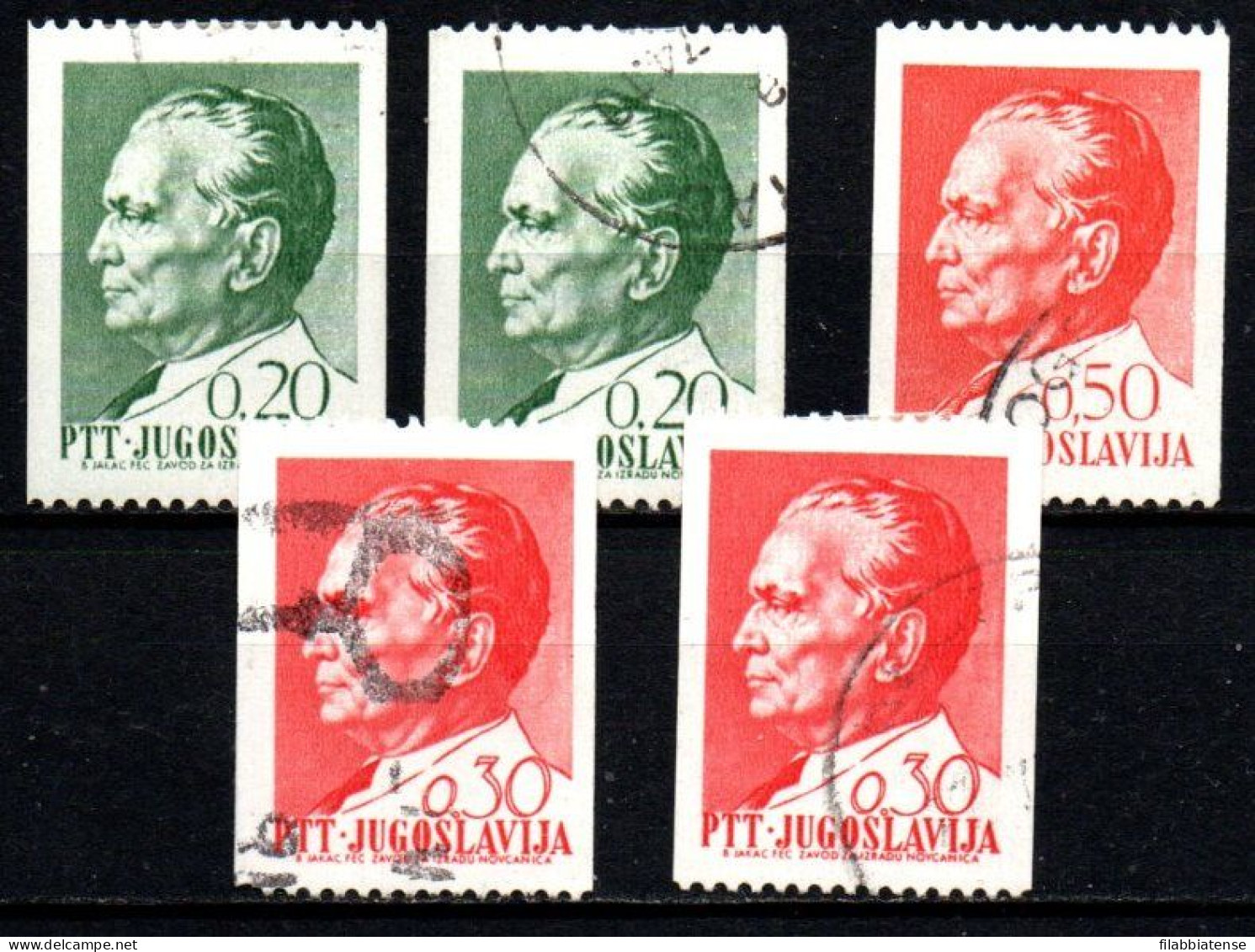 1968 - Jugoslavia 1169 X 2 + 1170 X 2 + 1170A Ordinaria ND Orizzontalmente    ------- - Used Stamps