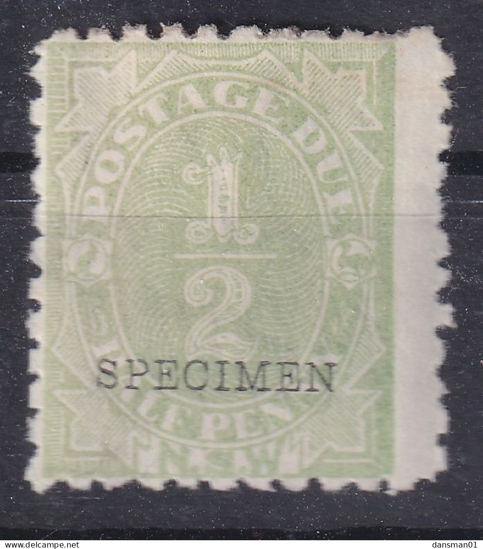 New South Wales Postage Due Sc J1 Mint Hinged SPECIMEN OVPT - Ongebruikt