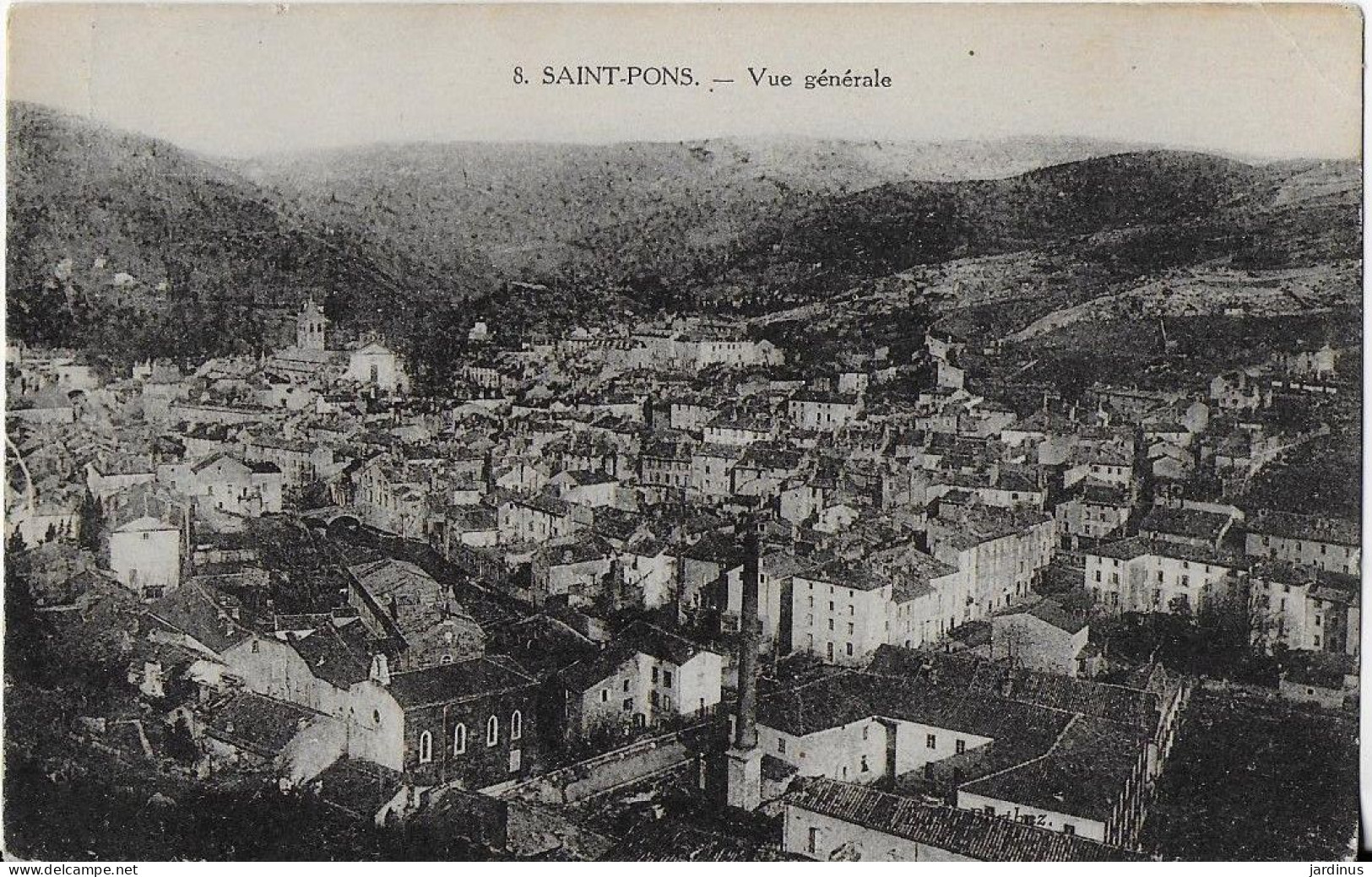 SAINT PONS  De THOMIERES VUE GENERALE Dos - Saint-Pons-de-Thomières