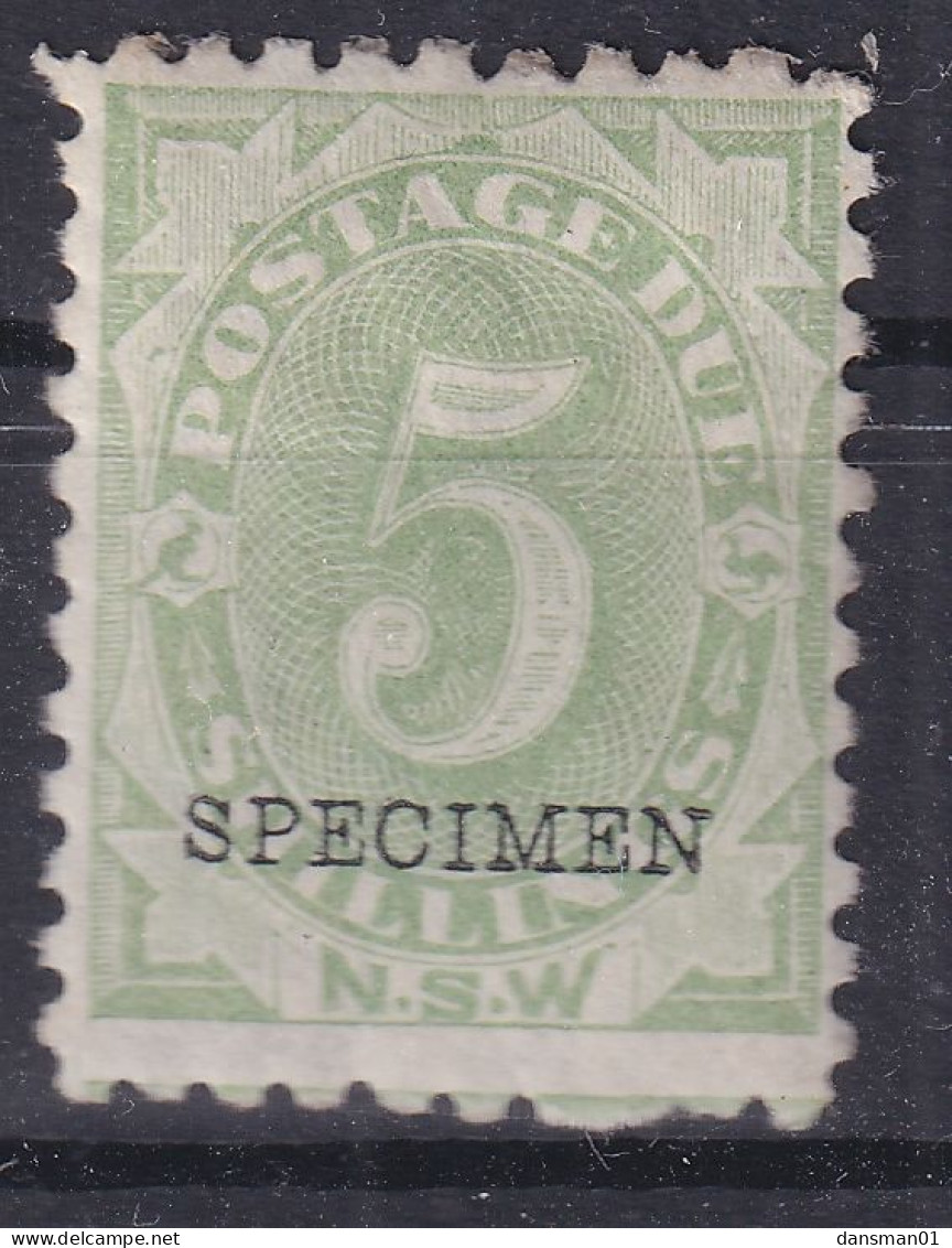 New South Wales Postage Due Sc J8 Mint Hinged SPECIMEN OVPT - Mint Stamps