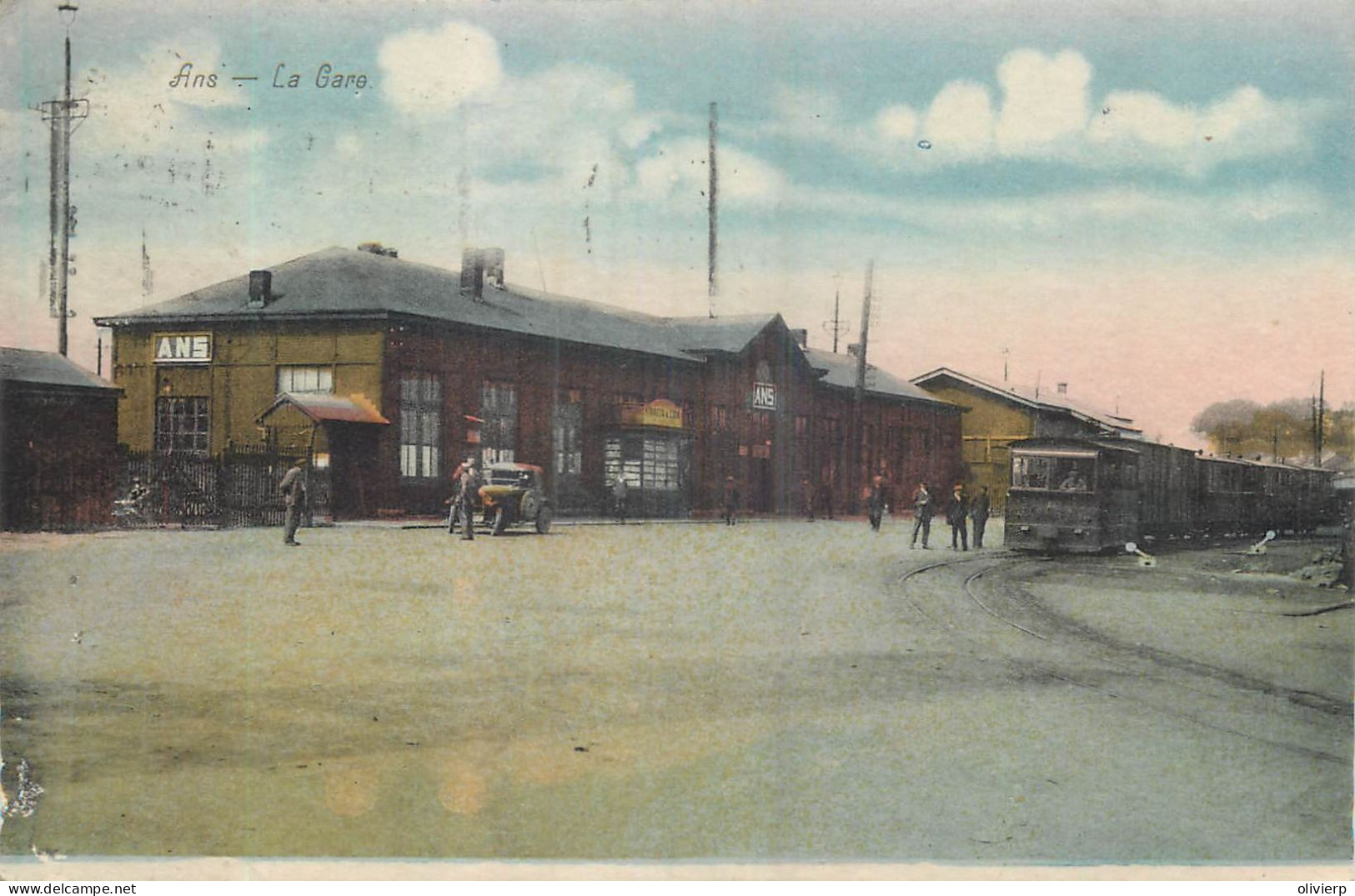 Belgique > Liège > Ans - Le TRAM à Vapeur Et La Gare - Couleurs - Ans