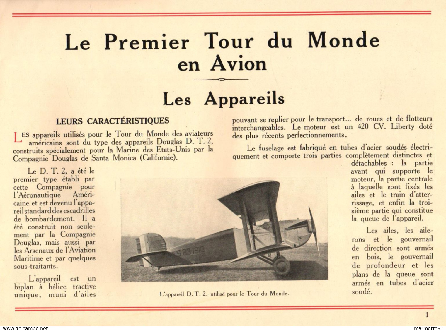 ALBUM LE PREMIER TOUR DU MONDE EN AVION AVIATION PIONNIER - Avión