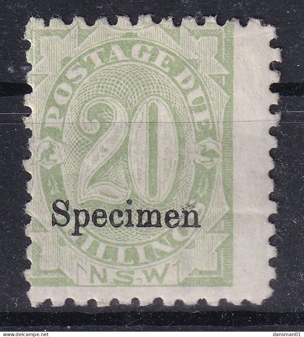 New South Wales Postage Due Sc J10 Mint Hinged SPECIMEN OVPT - Ongebruikt