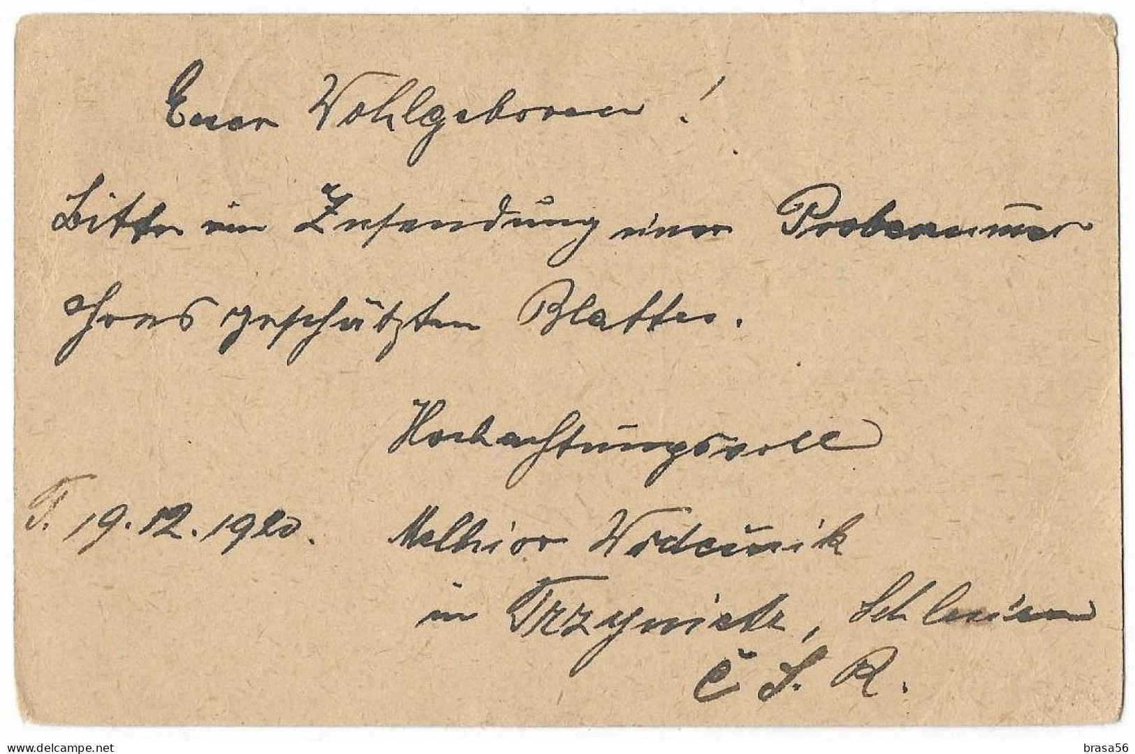 Czechoslovakia 1920 Trinec Hradchany Uprated Postal Stationery Card  1fp.21 - Ansichtskarten