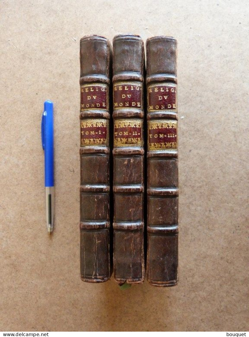 LIVRES - ALEXANDRE ROSS - LES RELIGIONS DU MONDE , EN 3 VOLUMES , IN-16 - 1686 - Before 18th Century