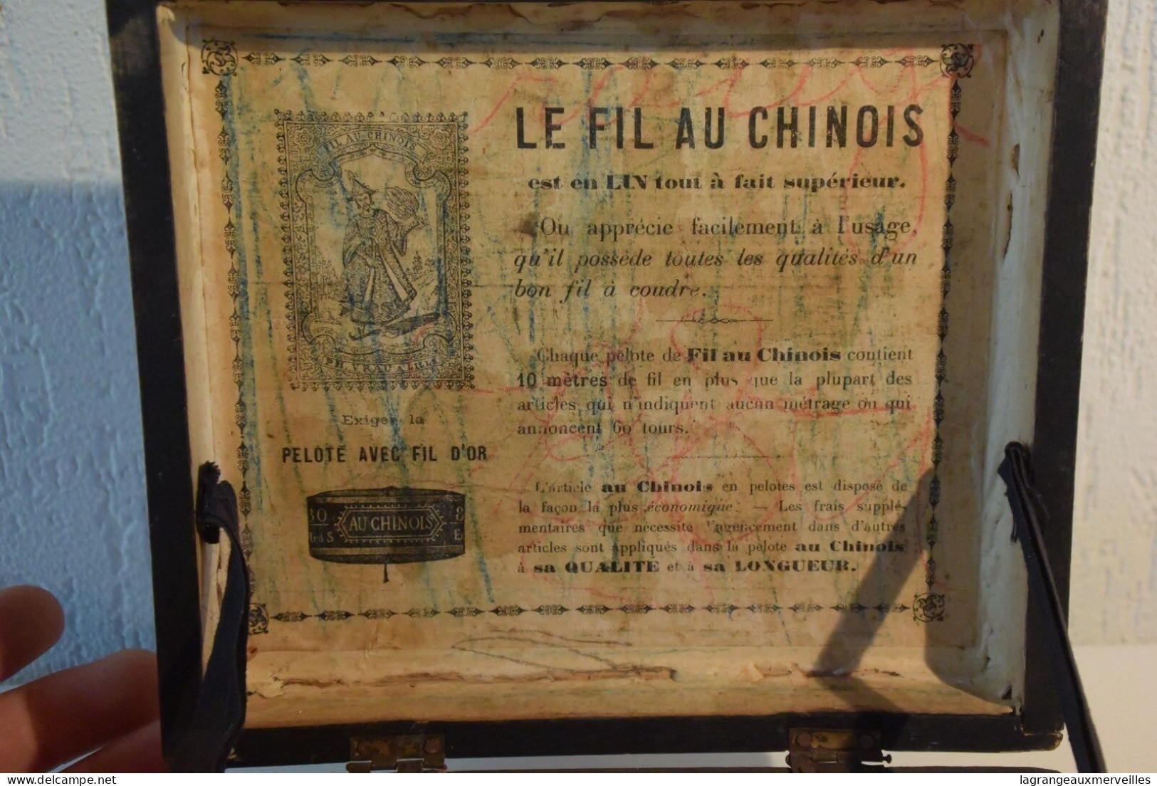 C63 RARE Ancienne Boite Fil Au Chinois Au Fil D'or !!! 1920 1930 - Cajas/Cofres