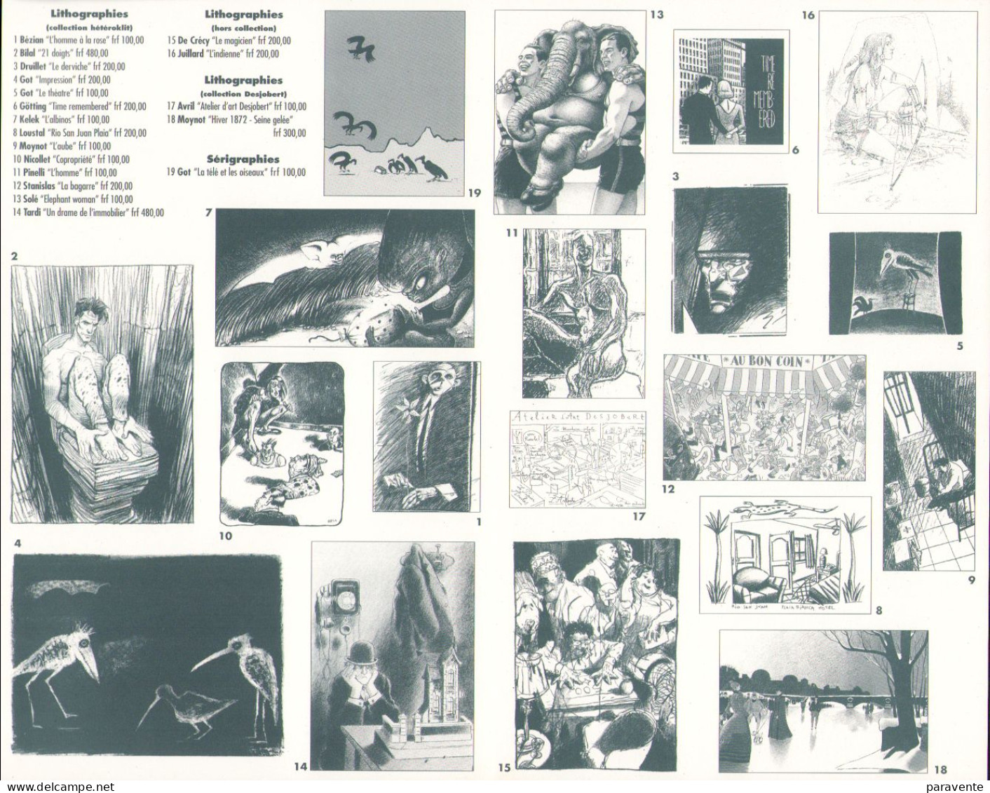 BILAL : Catalogue PMJ 1996 Avec Stanislas Bilal Druillet Tardi Decrecy Juillard Avril - Bilal