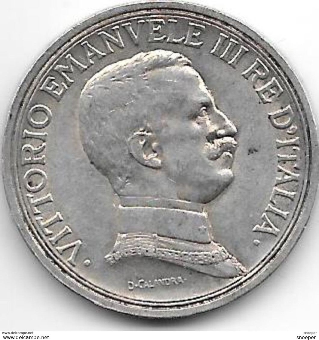 *italy 2 Lira 1914   Km 55   Xf+  Look!!!high Quality Coin !!!!!catalog Val 2016= 90,00$ - 1900-1946 : Victor Emmanuel III & Umberto II