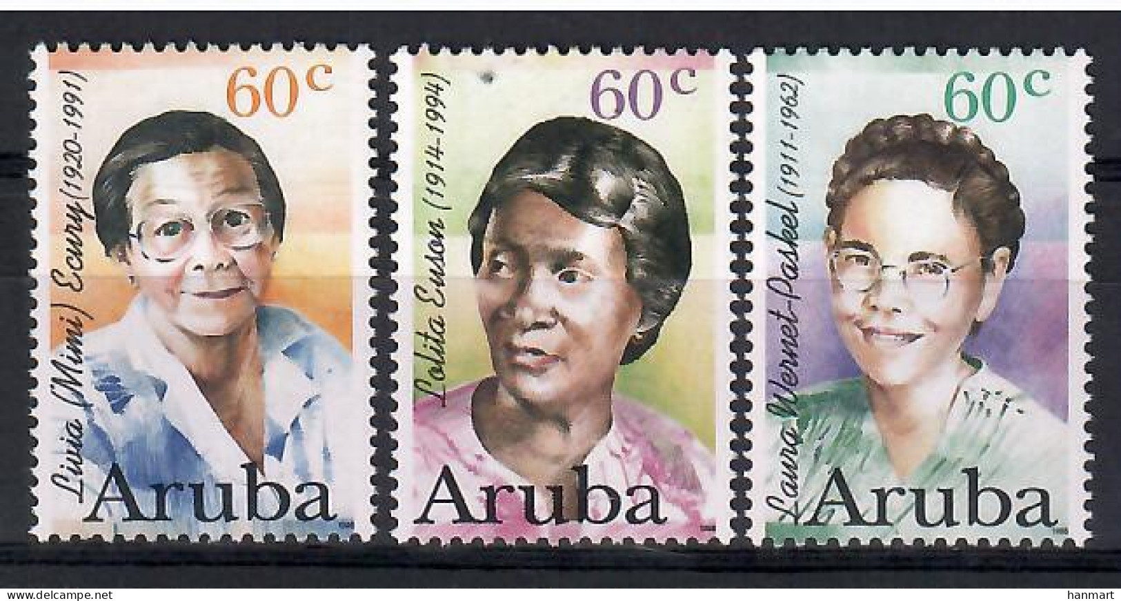 Aruba 1996 Mi 182-184 MNH  (ZS2 ARB182-184) - Beroemde Vrouwen