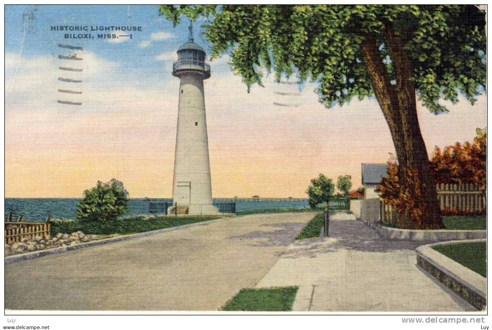 BILOXI, Miss. ,old PC - Historic Lighthouse  (Leuchtturm ) , Used 1949 - Altri & Non Classificati