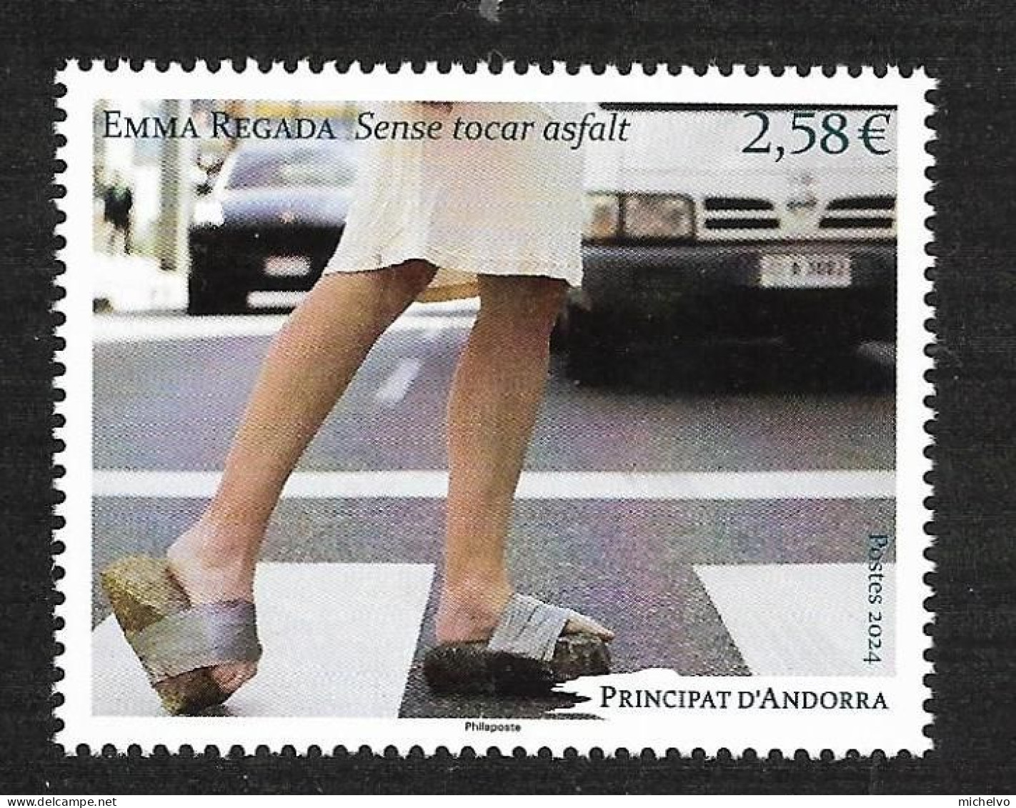 Andorre 2024 - Yv N° 905 ** - Emma Regada « SANS TOUCHER L’ASPHALTE » - Unused Stamps