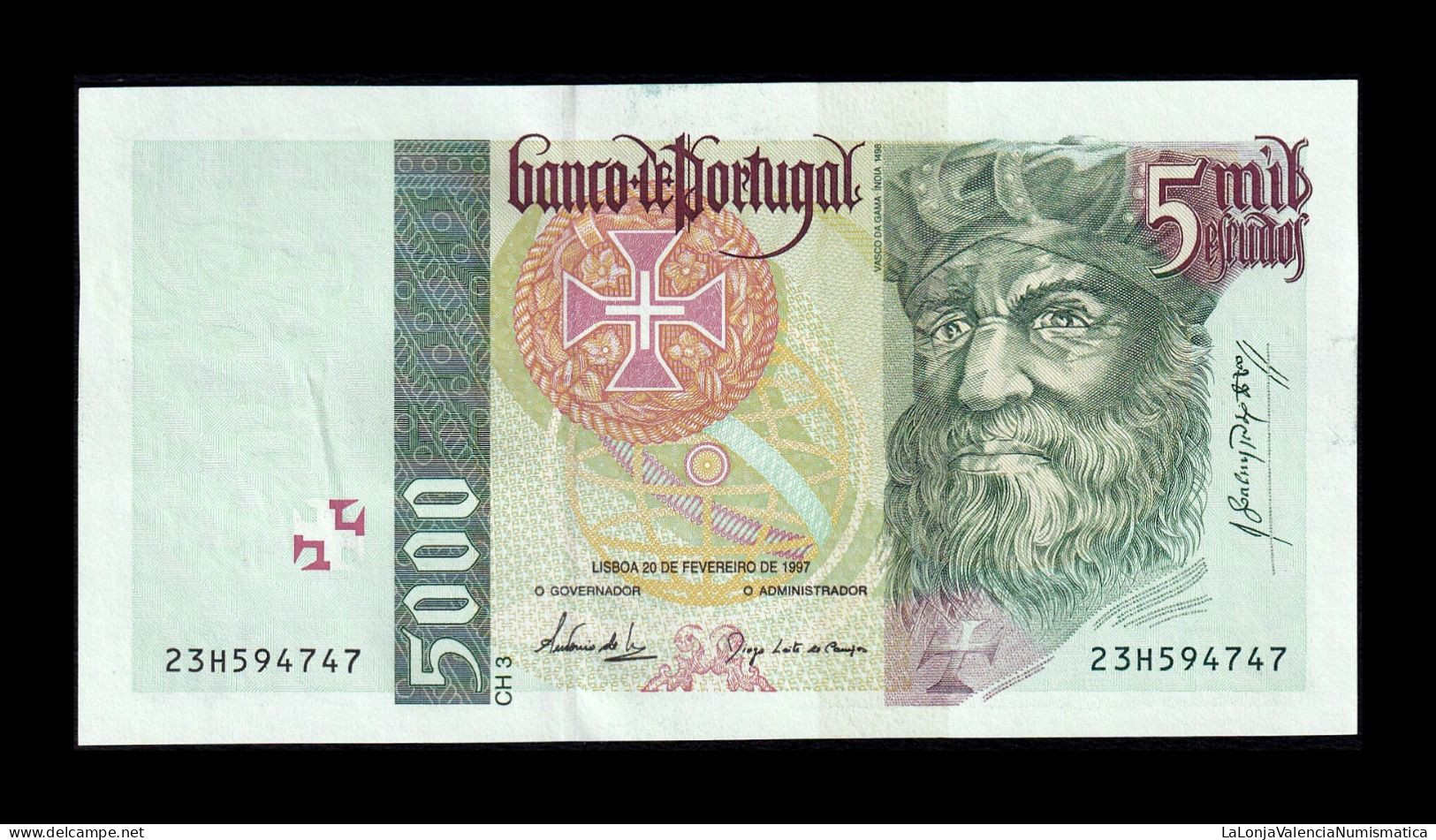 Portugal 5000 Escudos 1997 Pick 190c(4) Sc- AUnc - Portugal