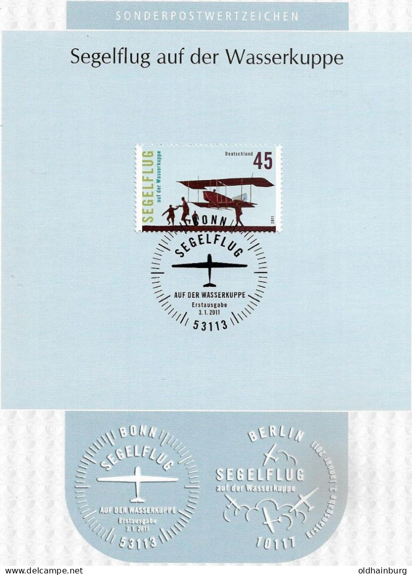 2041e: BRD- ETB 2011, Segelflug Auf Der Wasserkuppe - Paracadutismo