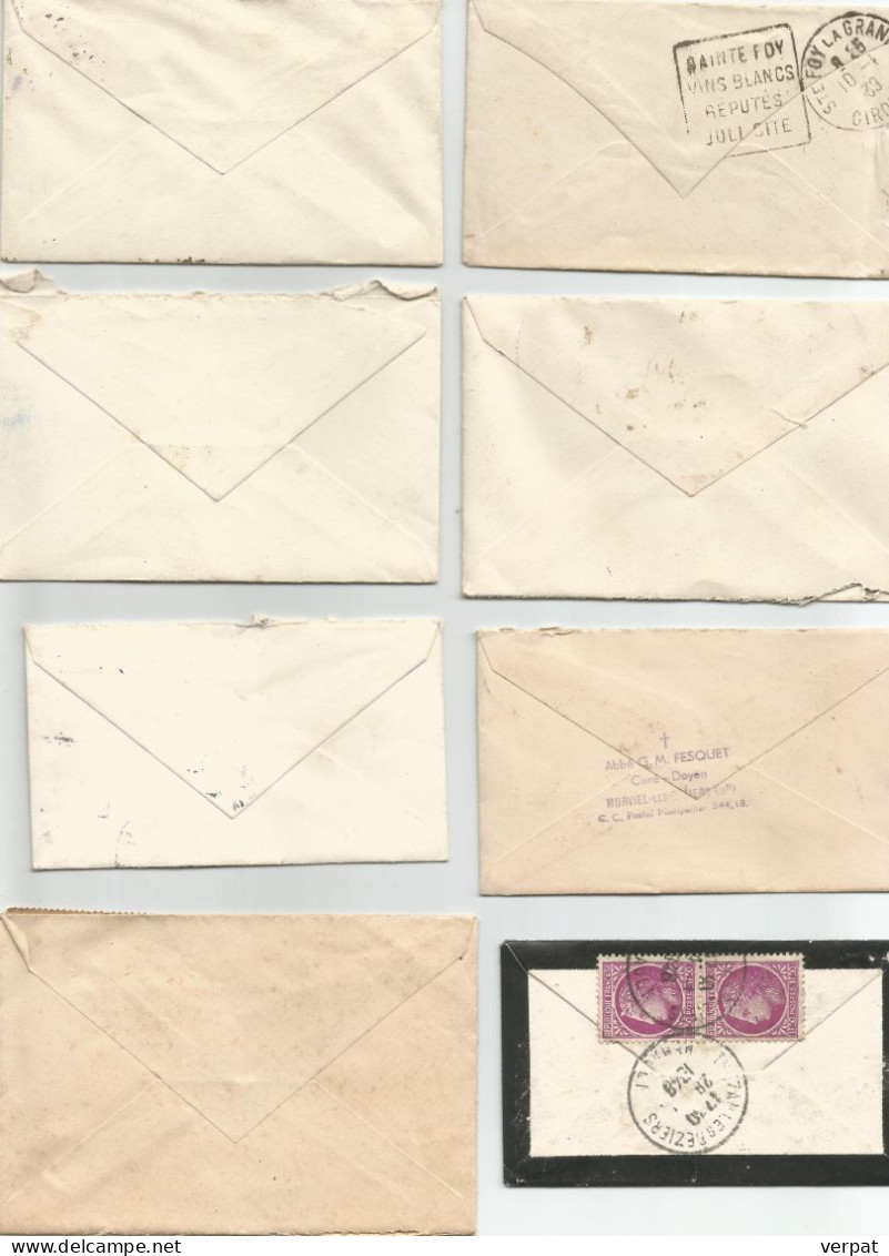 Lot 8 MINI Lettres Années 1940 1950 - Other & Unclassified