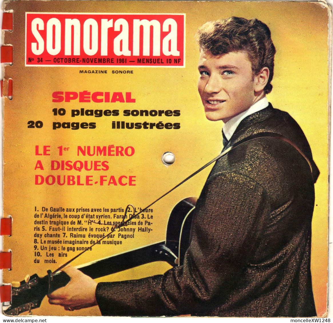 Sonorama N°34 - Johnny Hallyday - De Gaulle - De Funès - Raimu... (1961) - Speciale Formaten