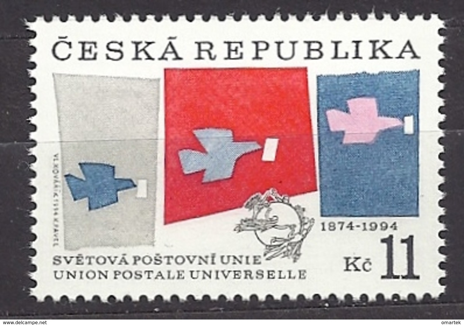 Czech Republic 1994 MNH ** Mi 48 Sc 2928 UPU Universal Postal Union 1874-1994. Tschechische Republik - Ungebraucht