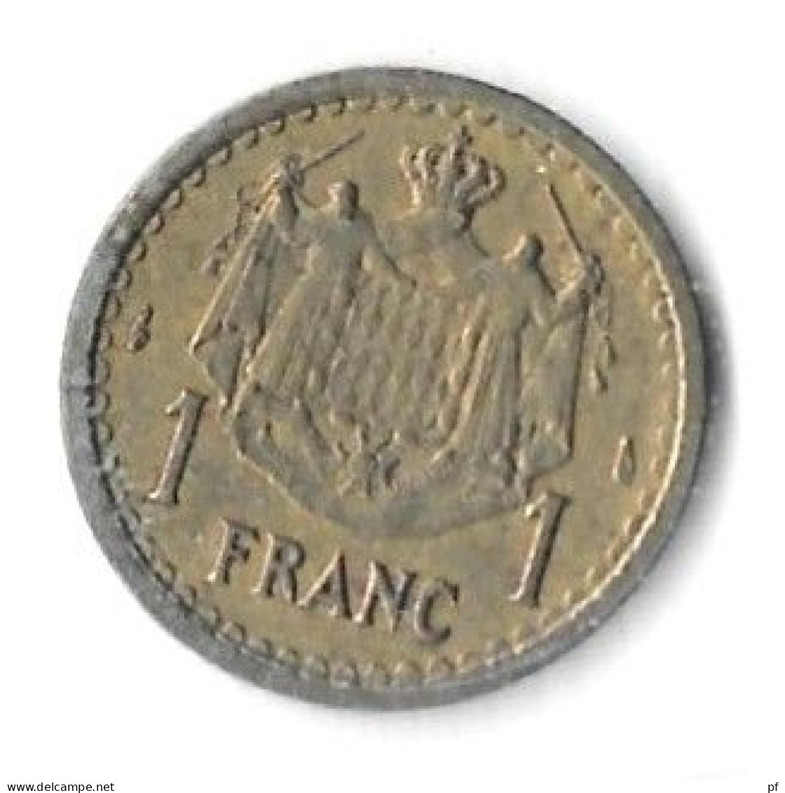 1 Fr + 2 Fr 1945 (Al-Br) - 1922-1949 Louis II