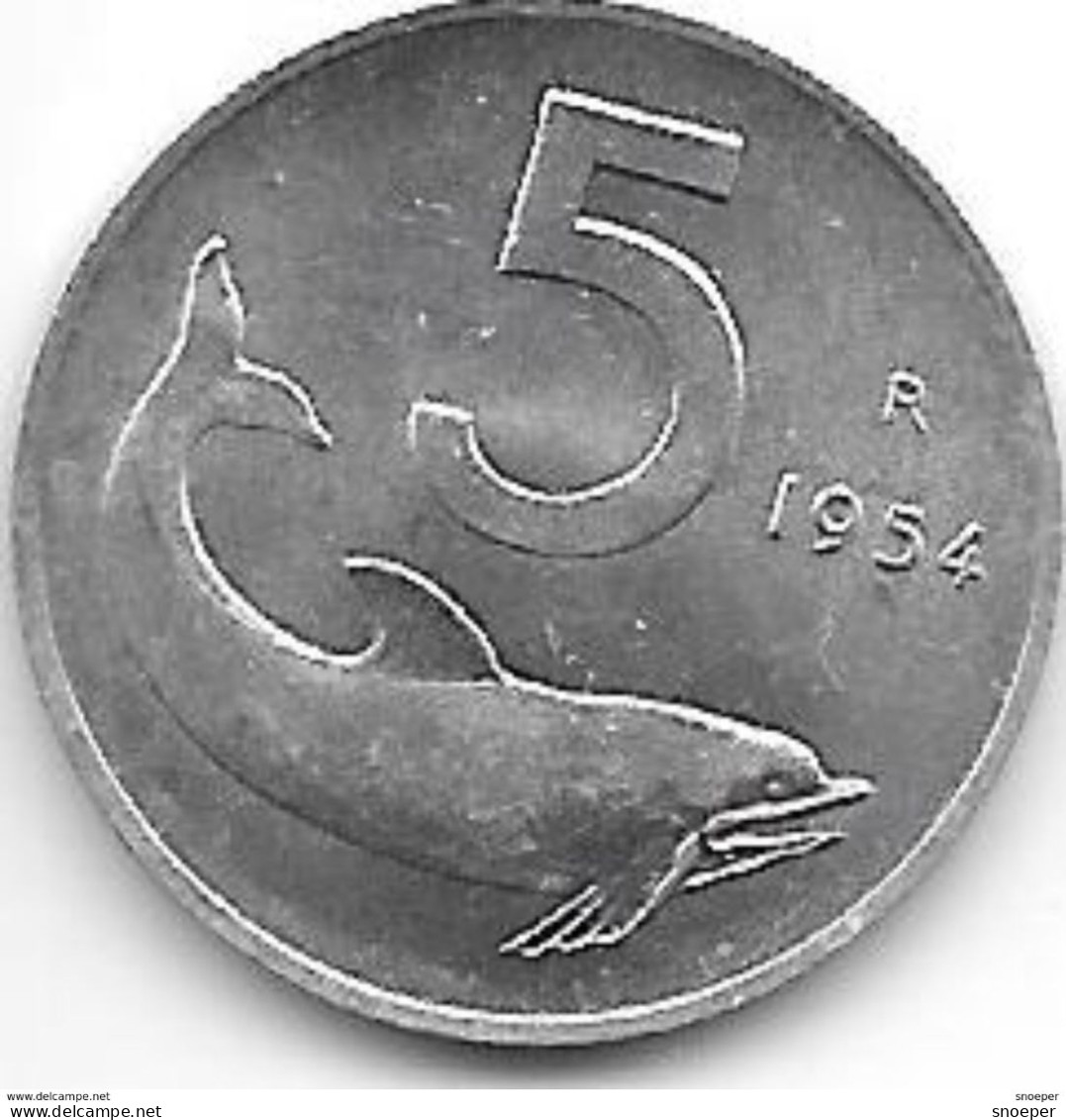 Italy 5 Lire 1954  Km 92  Unc !!!! - 5 Liras