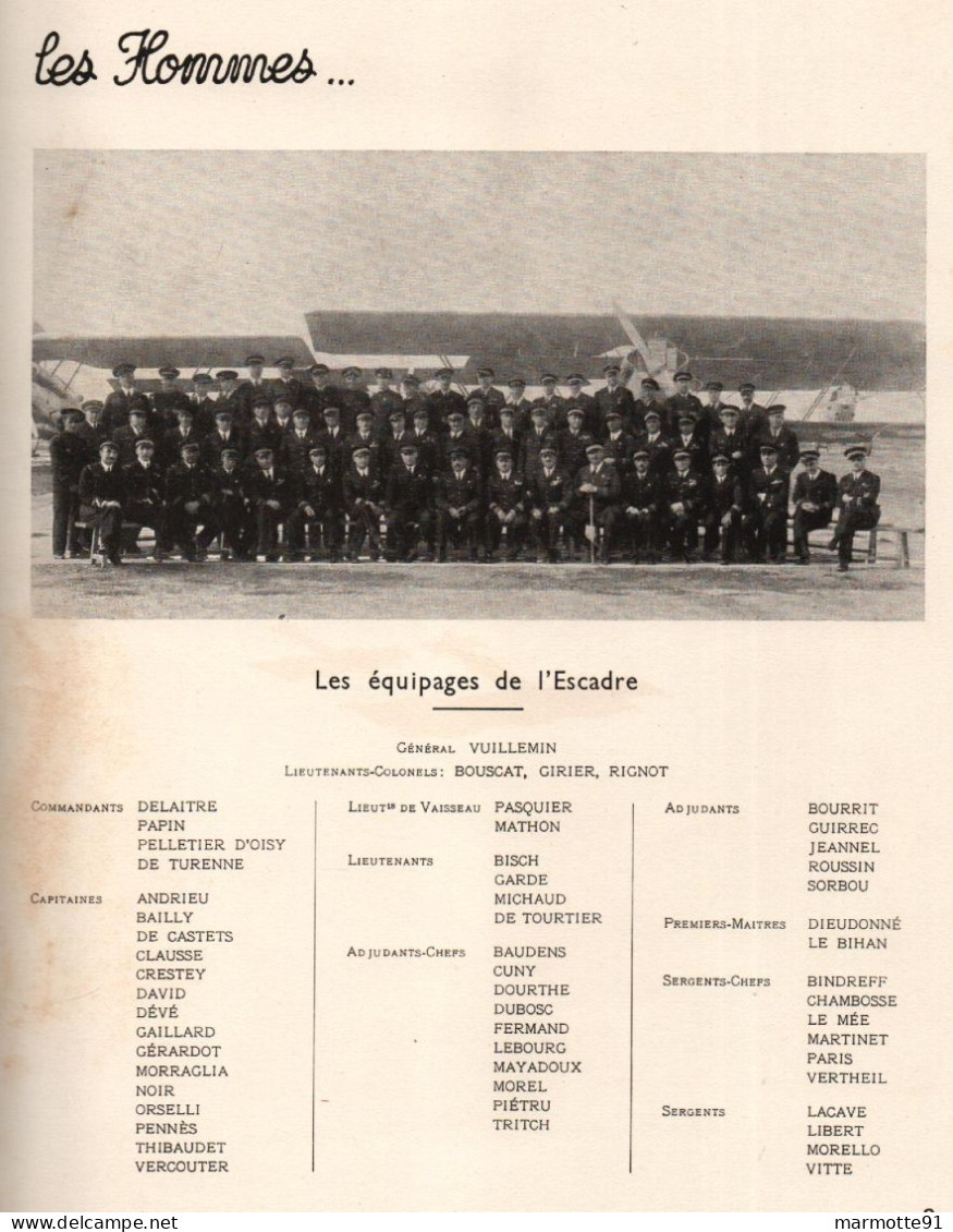 CROISIERE AERIENNE ESCADRE VUILLEMIN 1934 AVIATION MOTEURS LORRAINE ARMEE AIR FRANCAISE - Aerei