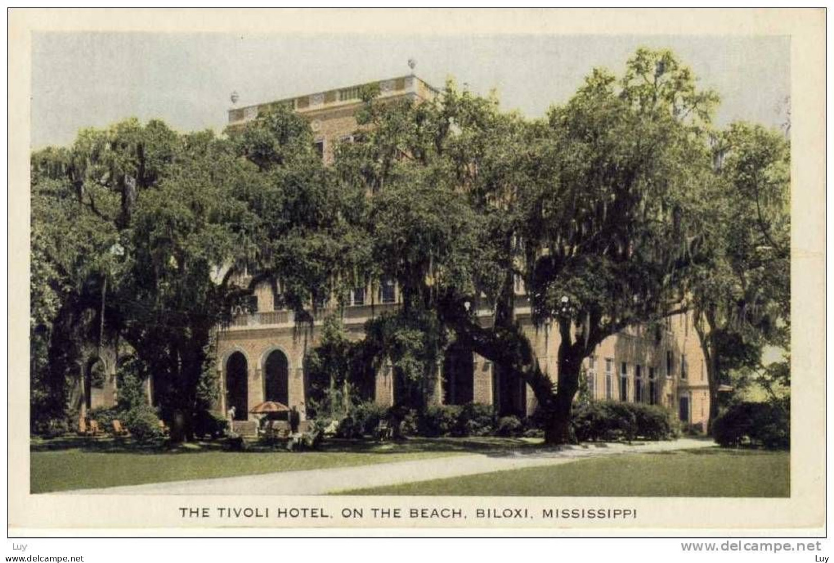 BILOXI, Mississippi, Old PC - The Tivoli Hotel, On The Beach, Used 1939 - Otros & Sin Clasificación