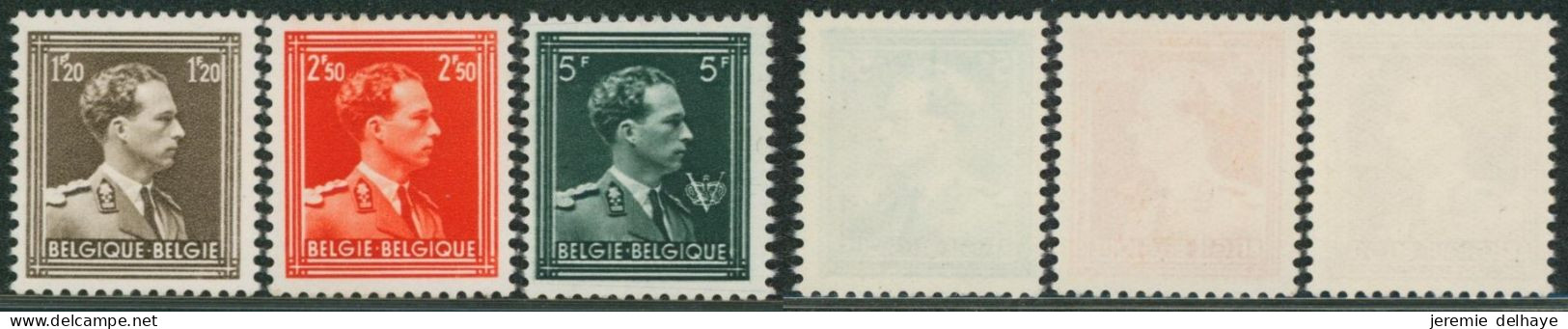 Léopold III (Col Ouvert V) - N°1005/1007** Neuf Sans Charnières (MNH). - 1934-1935 Leopoldo III