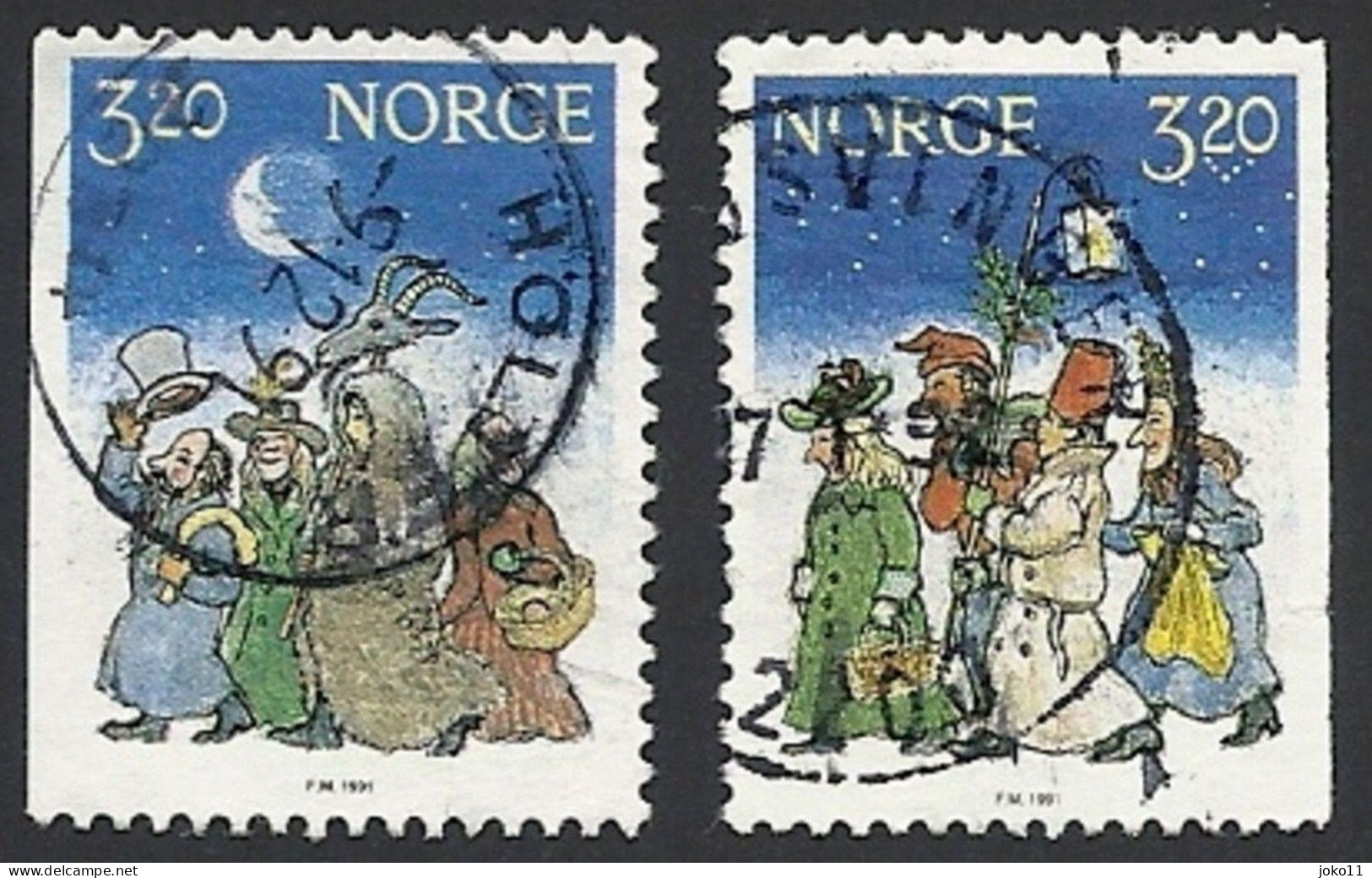 Norwegen, 1991, Mi.-Nr. 1082-1083, Gestempelt - Usati