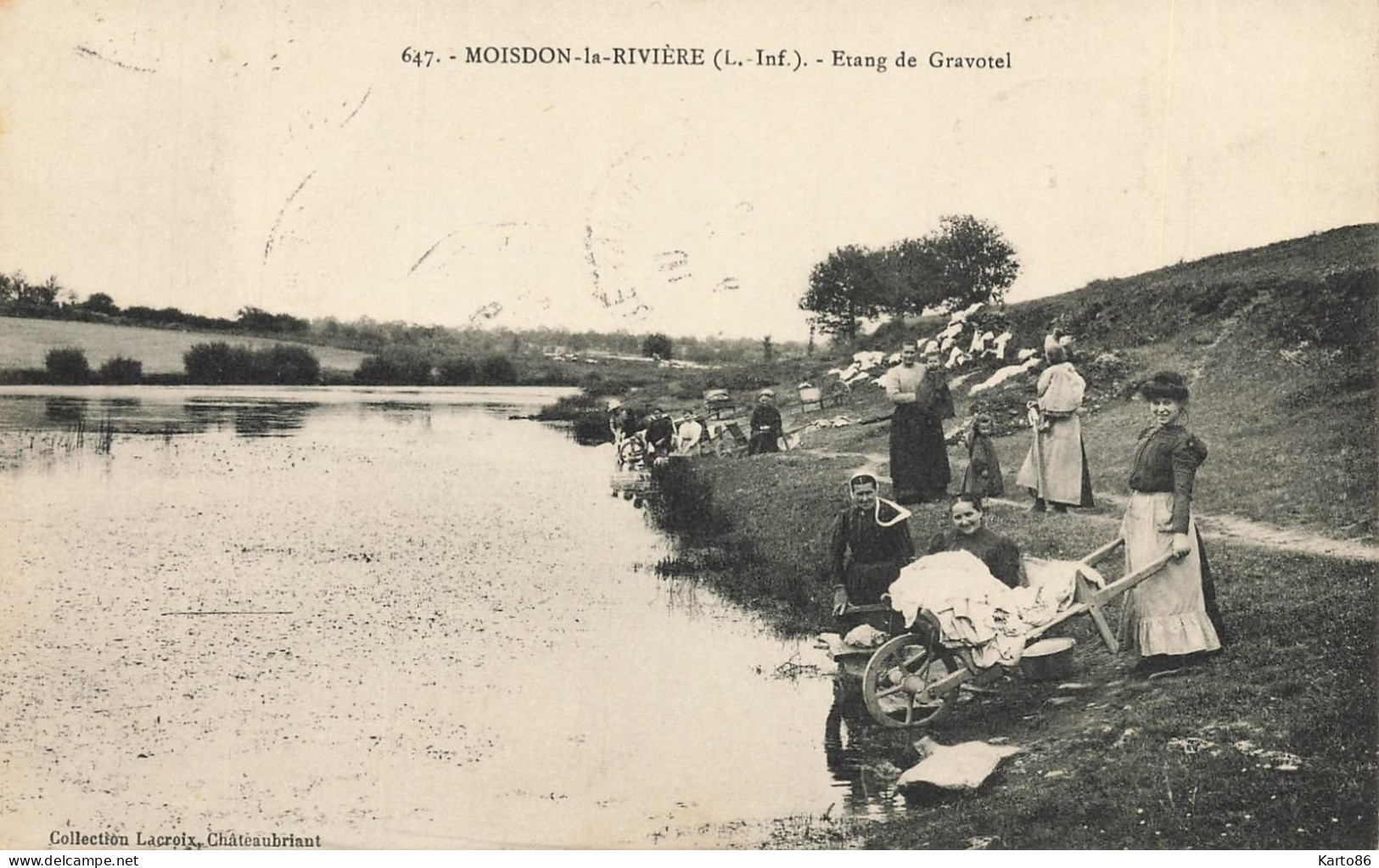 Moisdon La Rivière * étang De Gravotel * Lavoir Laveuses Lavandières Blanchisseuses * Villageois - Moisdon La Riviere