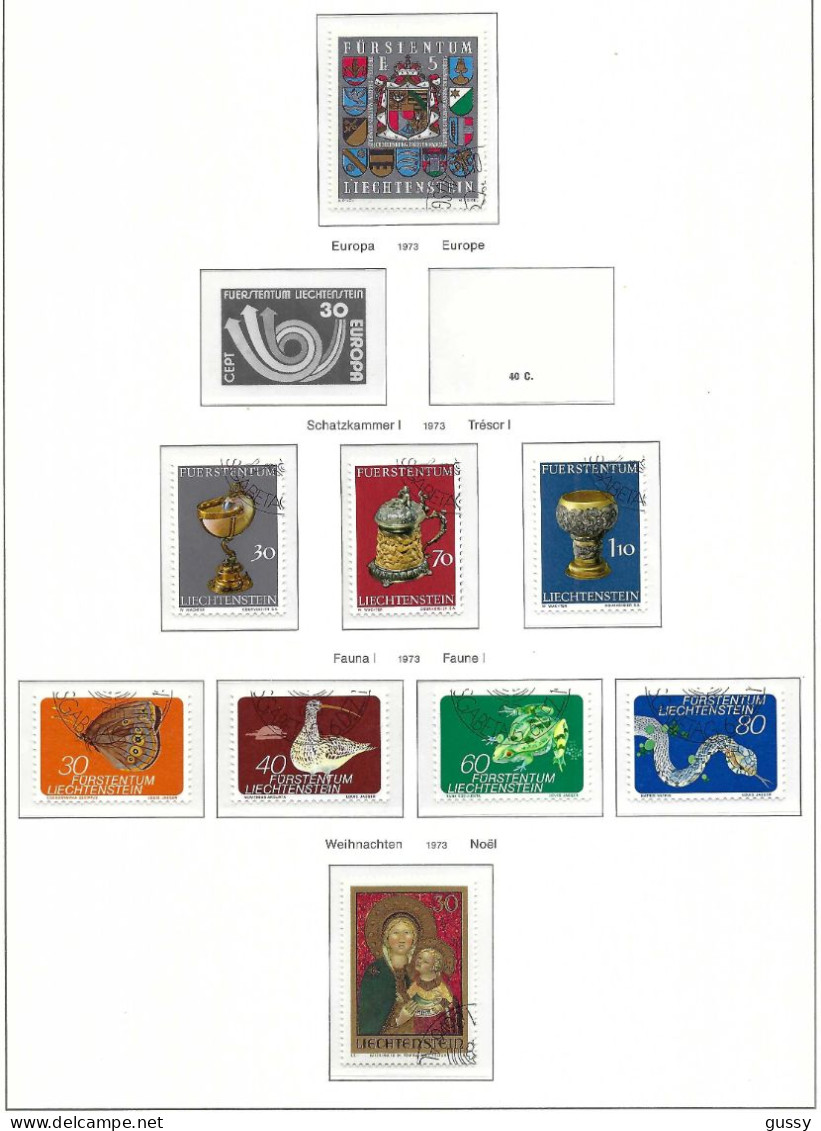 LIECHTENSTEIN  Ca.1972-76: Lot De Timbres Oblitérés PJ, TB Qualité - Oblitérés