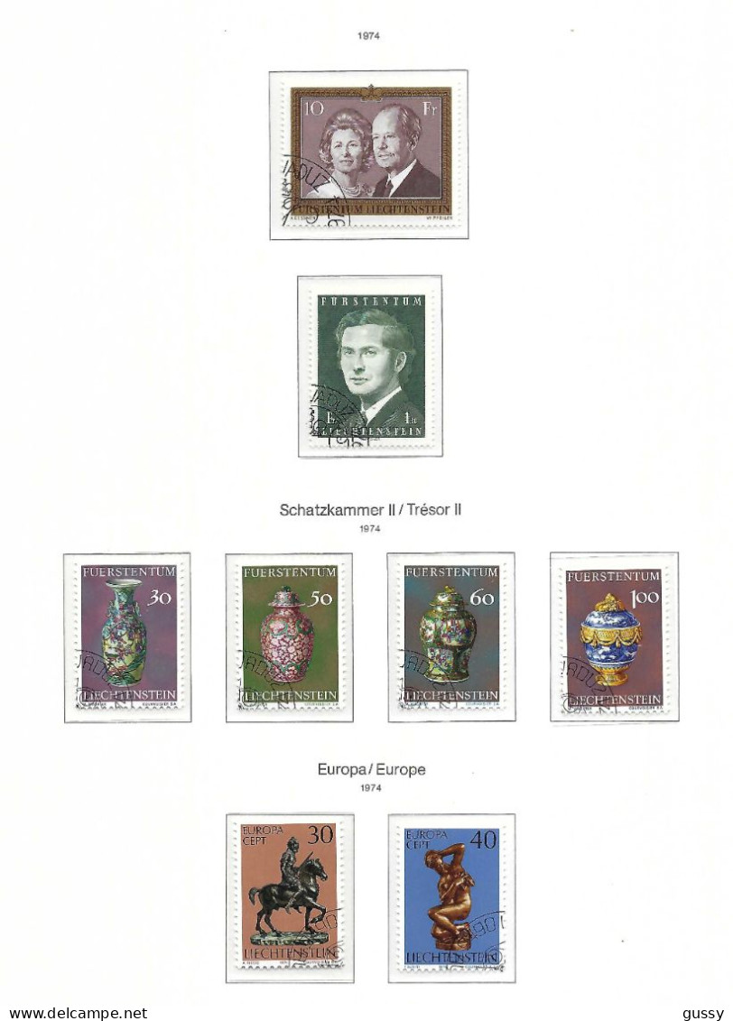 LIECHTENSTEIN  Ca.1972-76: Lot De Timbres Oblitérés PJ, TB Qualité - Gebruikt