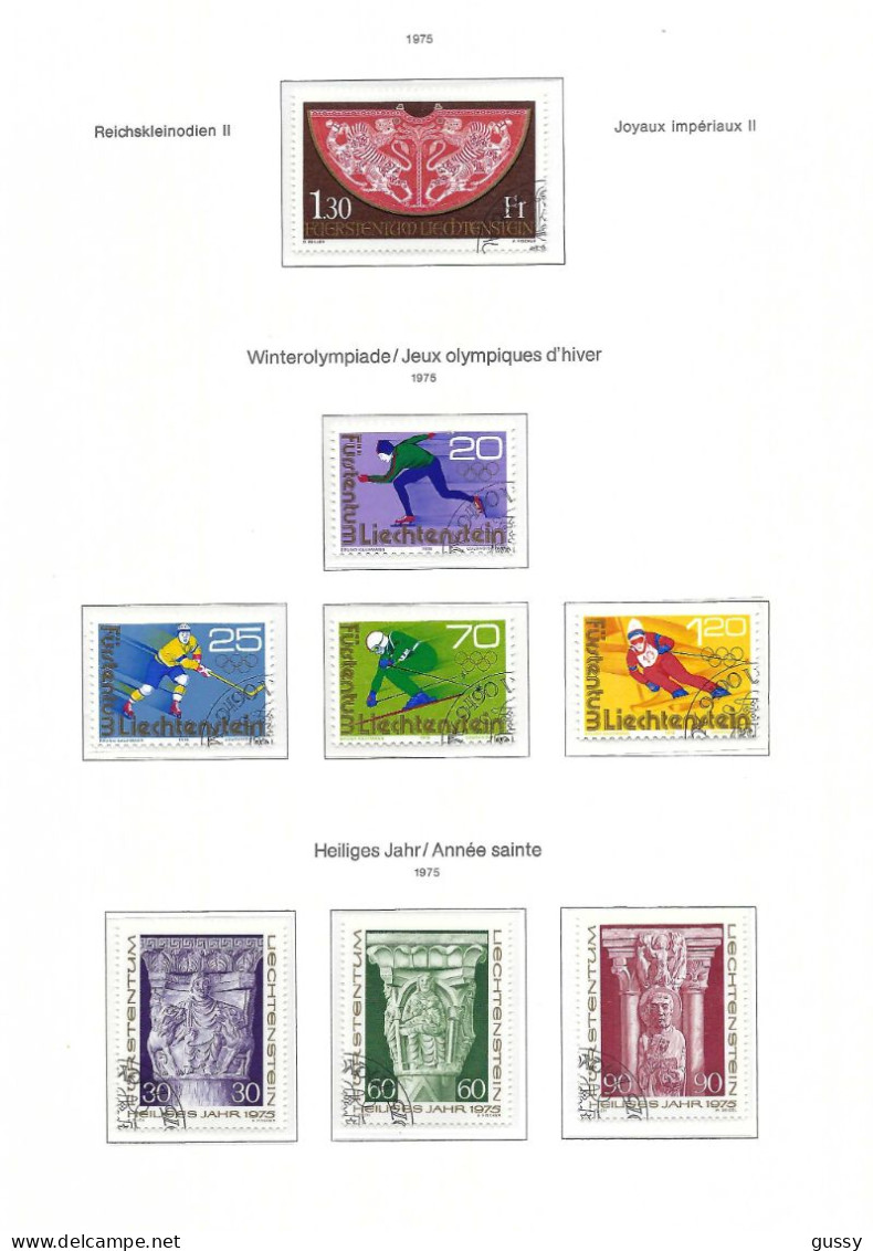 LIECHTENSTEIN  ca.1972-76: lot de timbres oblitérés PJ, TB qualité