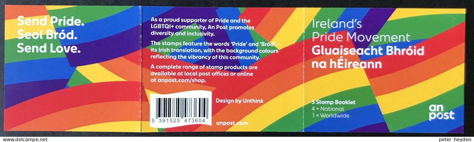 IRELAND ~ PRIDE MNH Booklet ~ LGBT, Gay, Lesbian, Transgender - Unused Stamps