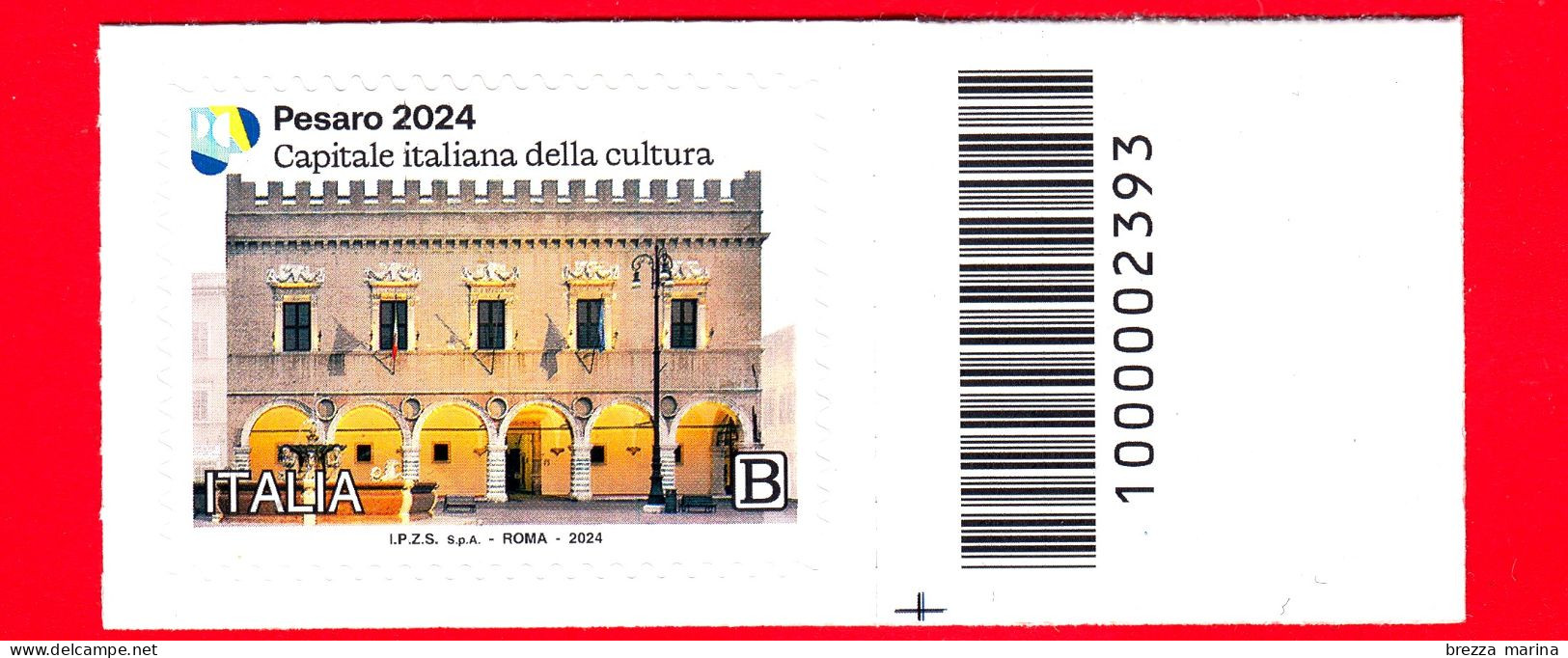 Nuovo - MNH - ITALIA - 2024 - Pesaro, Capitale Italiana Della Cultura - Palazzo Ducale - B - Barre 2393 - Codici A Barre