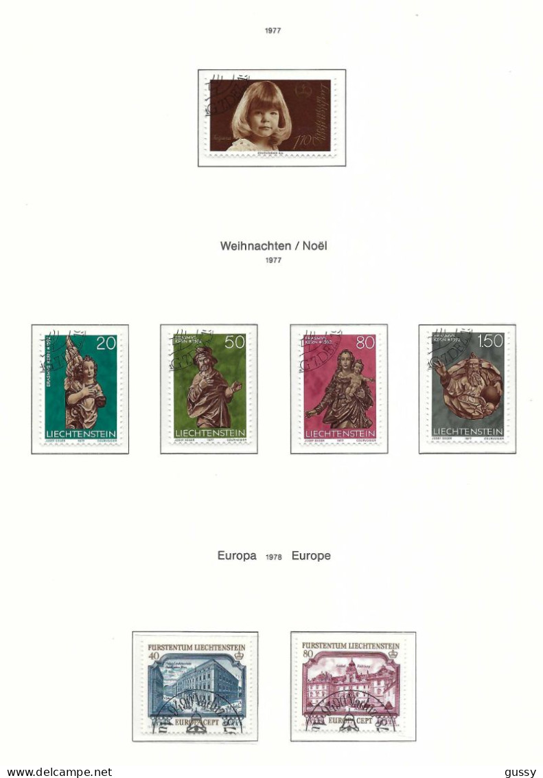 LIECHTENSTEIN  ca.1976-79: lot de timbres oblitérés PJ, TB qualité