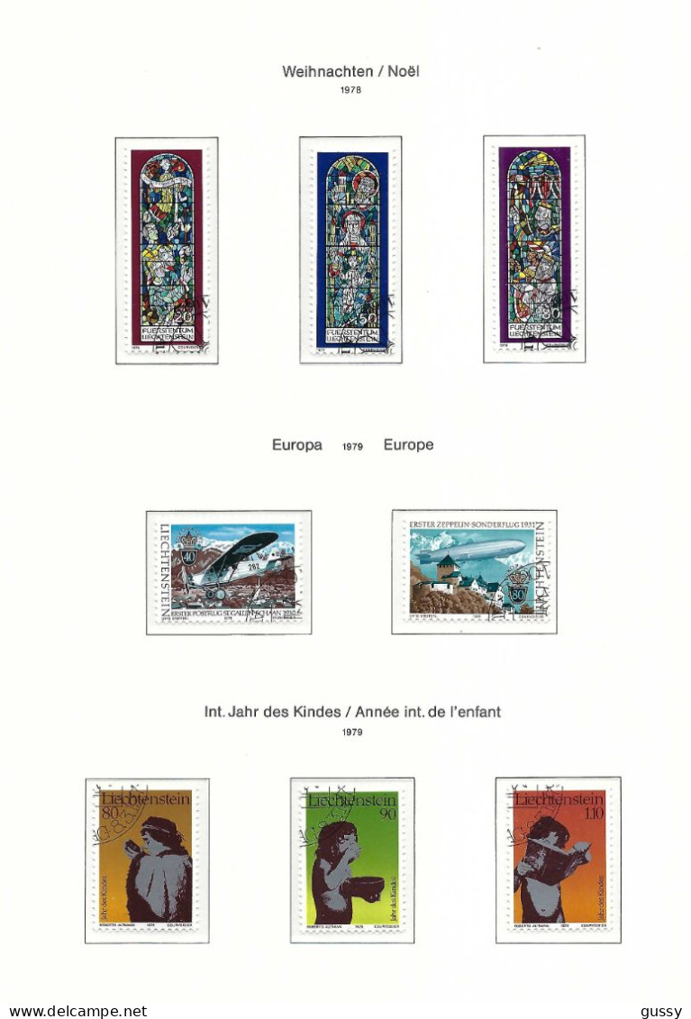 LIECHTENSTEIN  ca.1976-79: lot de timbres oblitérés PJ, TB qualité