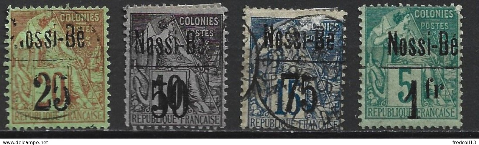 NOSSI-BE 19 à 22 Oblitérés ( 22 : * ) Côte 680 € - Used Stamps