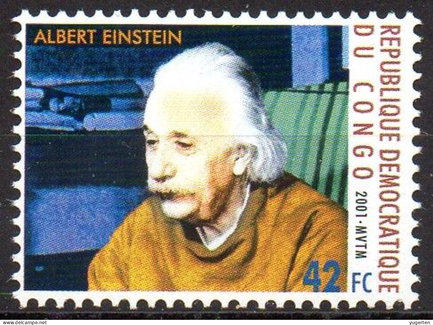 CONGO 2001 - 1v - MNH - Einstein Nobel Physics - Mathematics - Nuclear - Atoms Physik - Mathematik - Atome - Albert Einstein