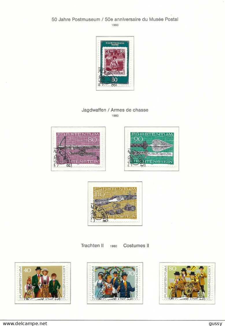 LIECHTENSTEIN  Ca.1979-81: Lot De Timbres Oblitérés PJ, TB Qualité - Gebruikt